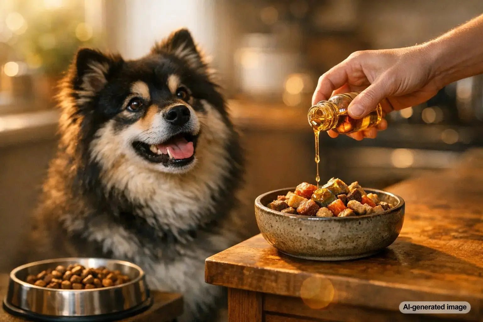 A veterinarian discussing dietary needs and dog food choices with a concerned pet owner.