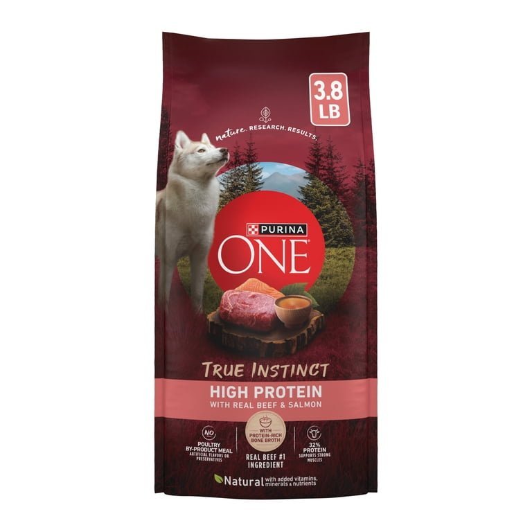 Two bowls of specialized dog food formulas for different health needs.