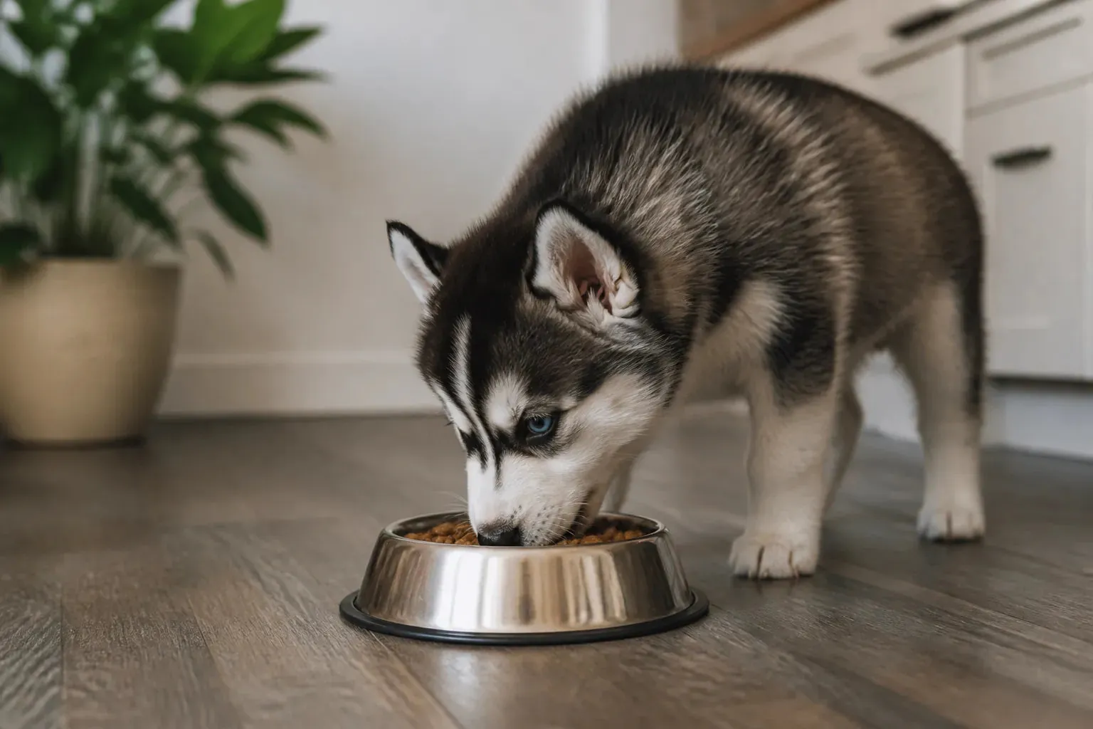 A veterinarian discussing the best dog food options with a concerned pet owner.