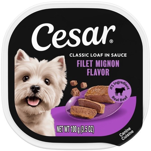 Different bags of dog food tailored for specific life stages and needs.