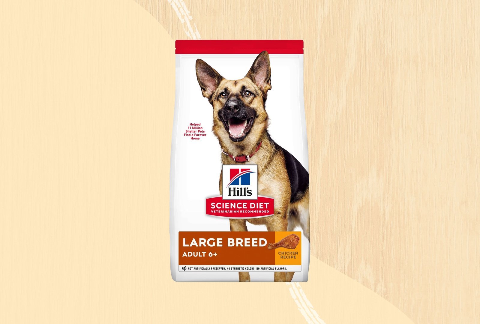 A healthy dog sits patiently near a bowl of nutritious dog food.
