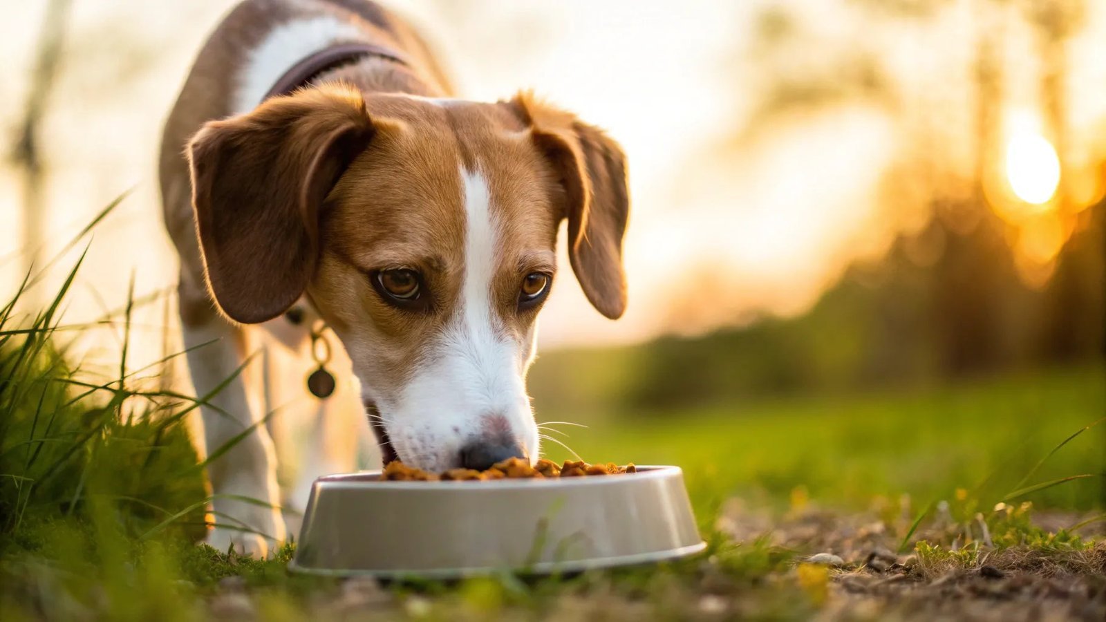 A healthy dog with a fit physique showing the results of good dog food.