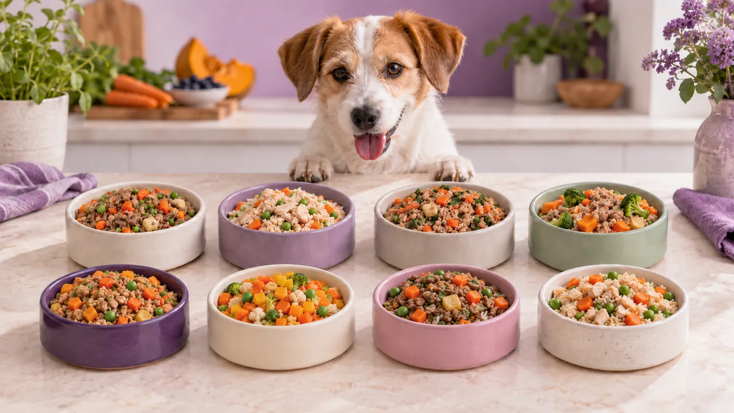 A person checks the label on a container of fresh dog food.