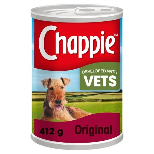Sealed pet food parcels stacked on porch with clipboard