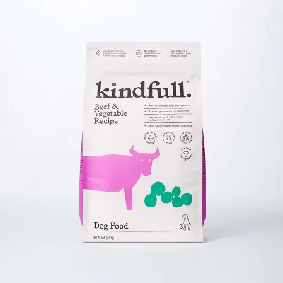 Two different bowls of dog food showing varied kibble sizes for different breeds.